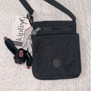 Kipling Black Small Nylon Crossbody Bag Purse NWELDORADO